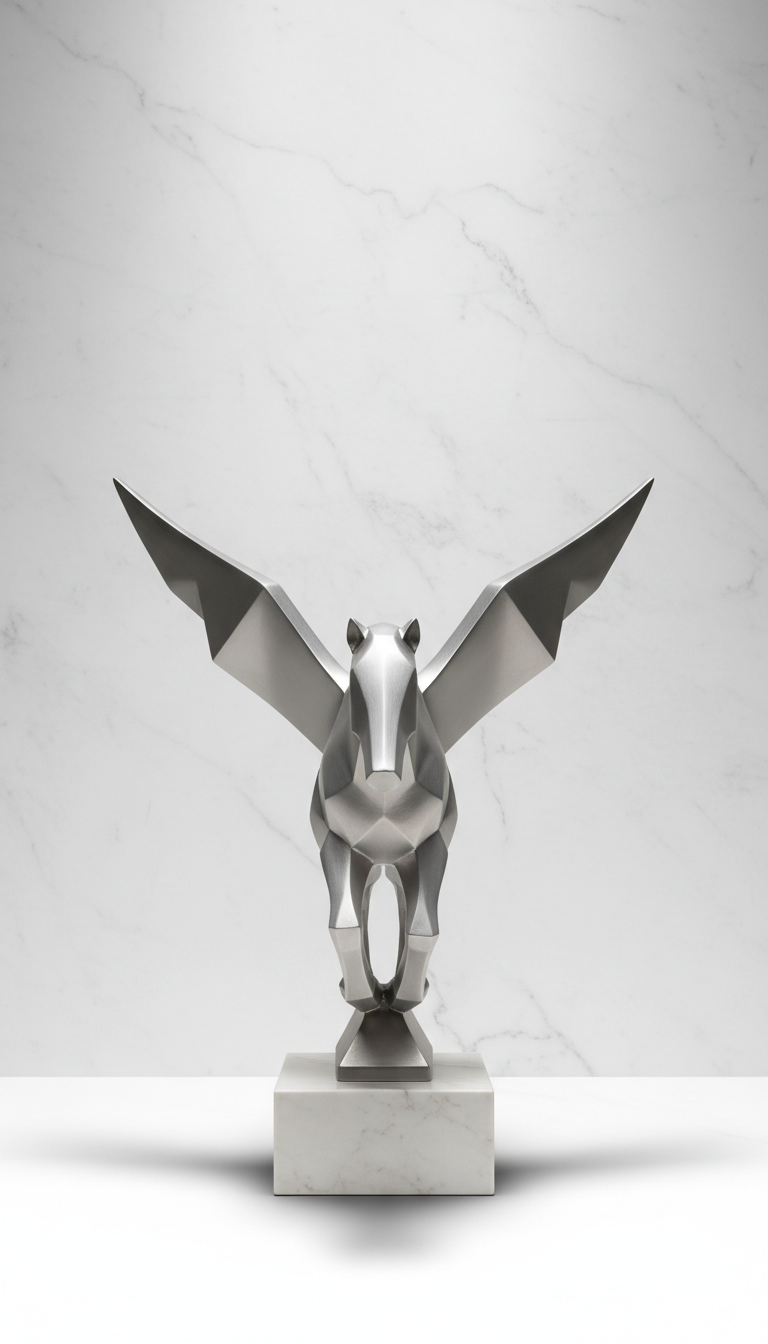 Escultura de metal cepillado edición limitada