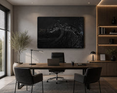 Blackwave XL original black textured artwork by Sokaina Bouzagane Kaddouri